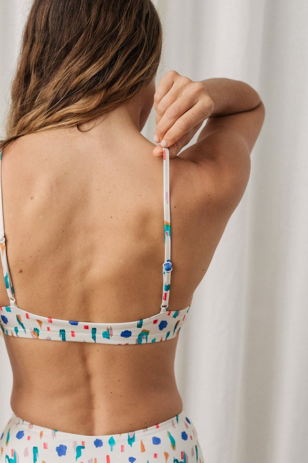 Sutton Bikini Top Abstract Print - IVALO.COM