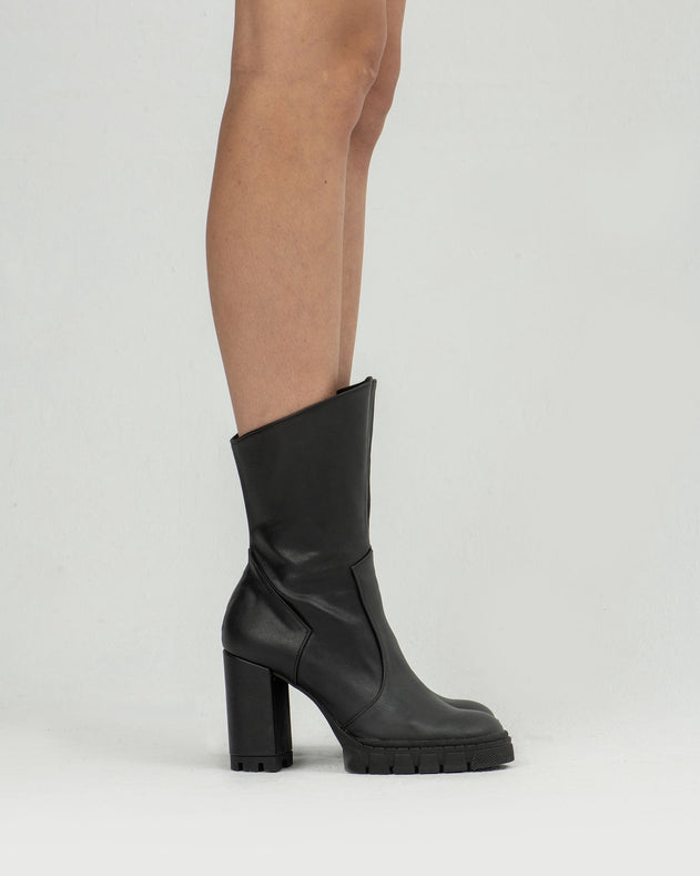 Ritual Ankle Boots Vegea Grape Leather Black