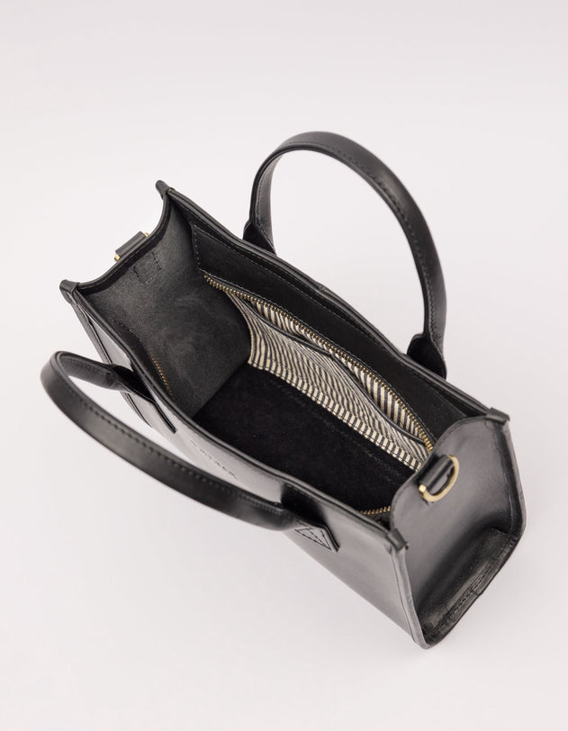 Jackie Midi Bag Leather Strap Classic Leather Black