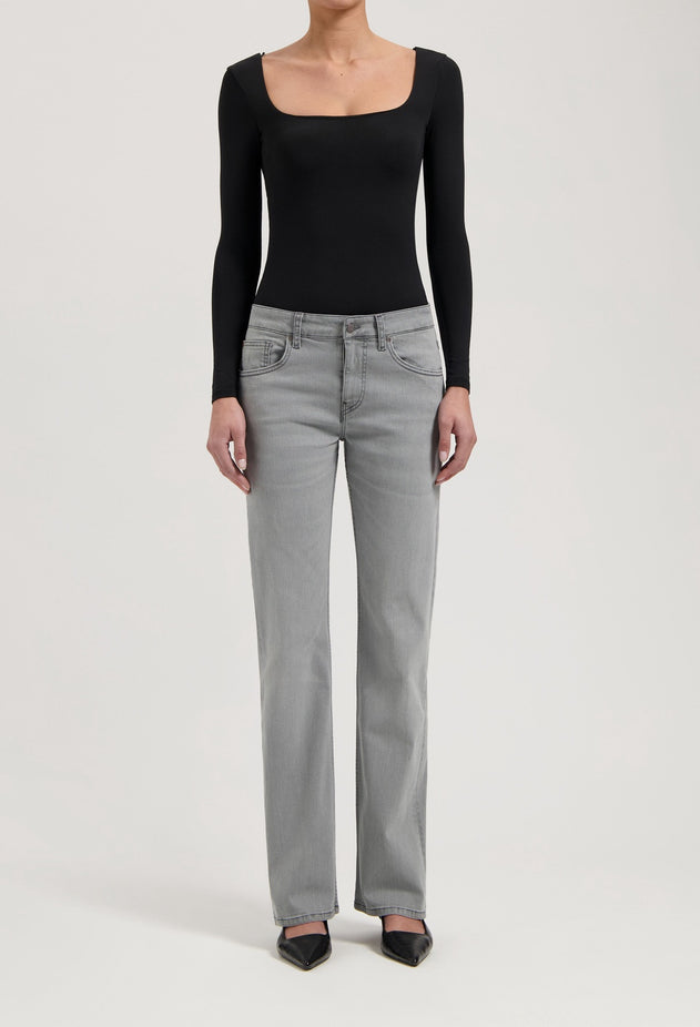 Bryce Mid Straight Jeans Light Grey