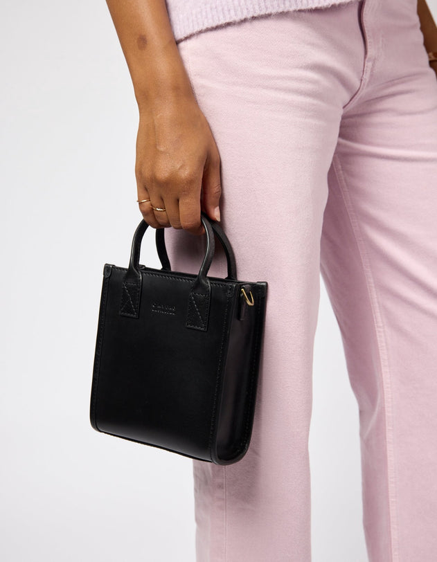 Jackie Classic Leather Mini Bag Black