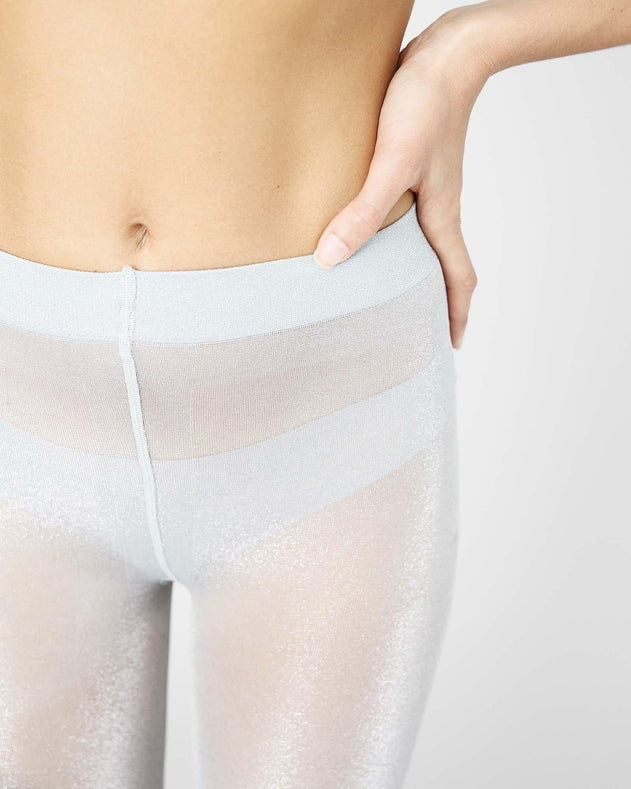 Sharon Shimmery Tights Moonlight Silver