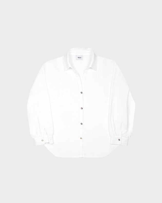 Calabasas Linen Button Down Shirt White