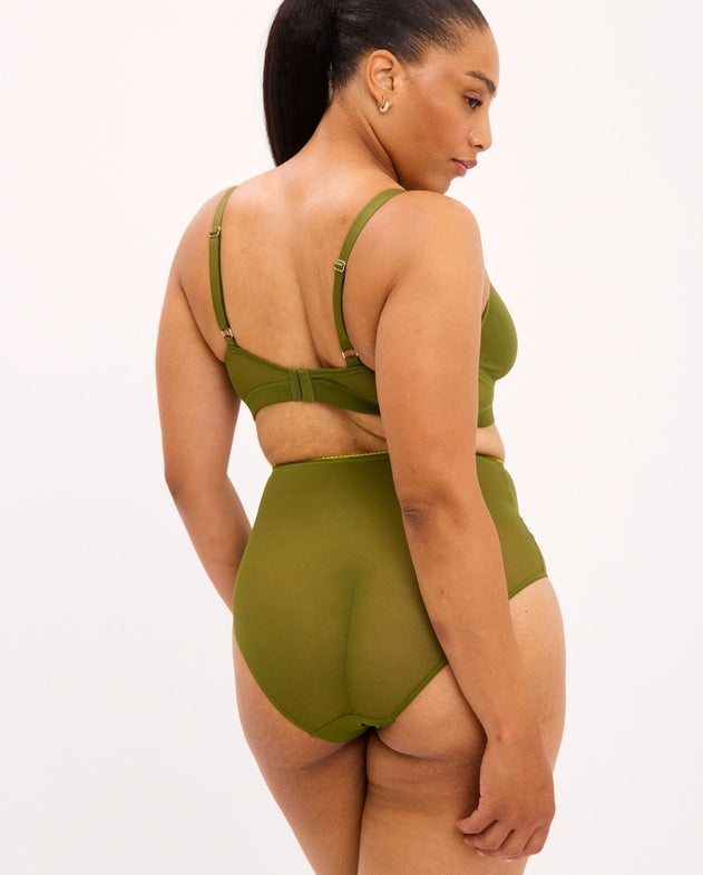 Mesh Support Bra Olive
