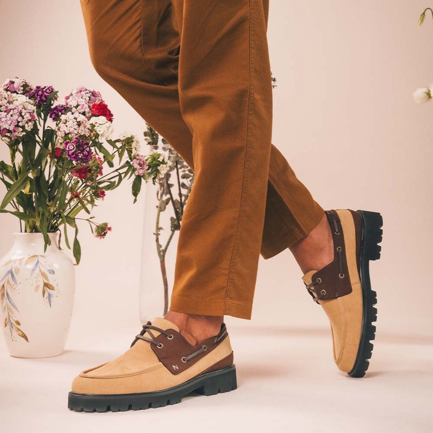 Dario Boat Shoes Beige