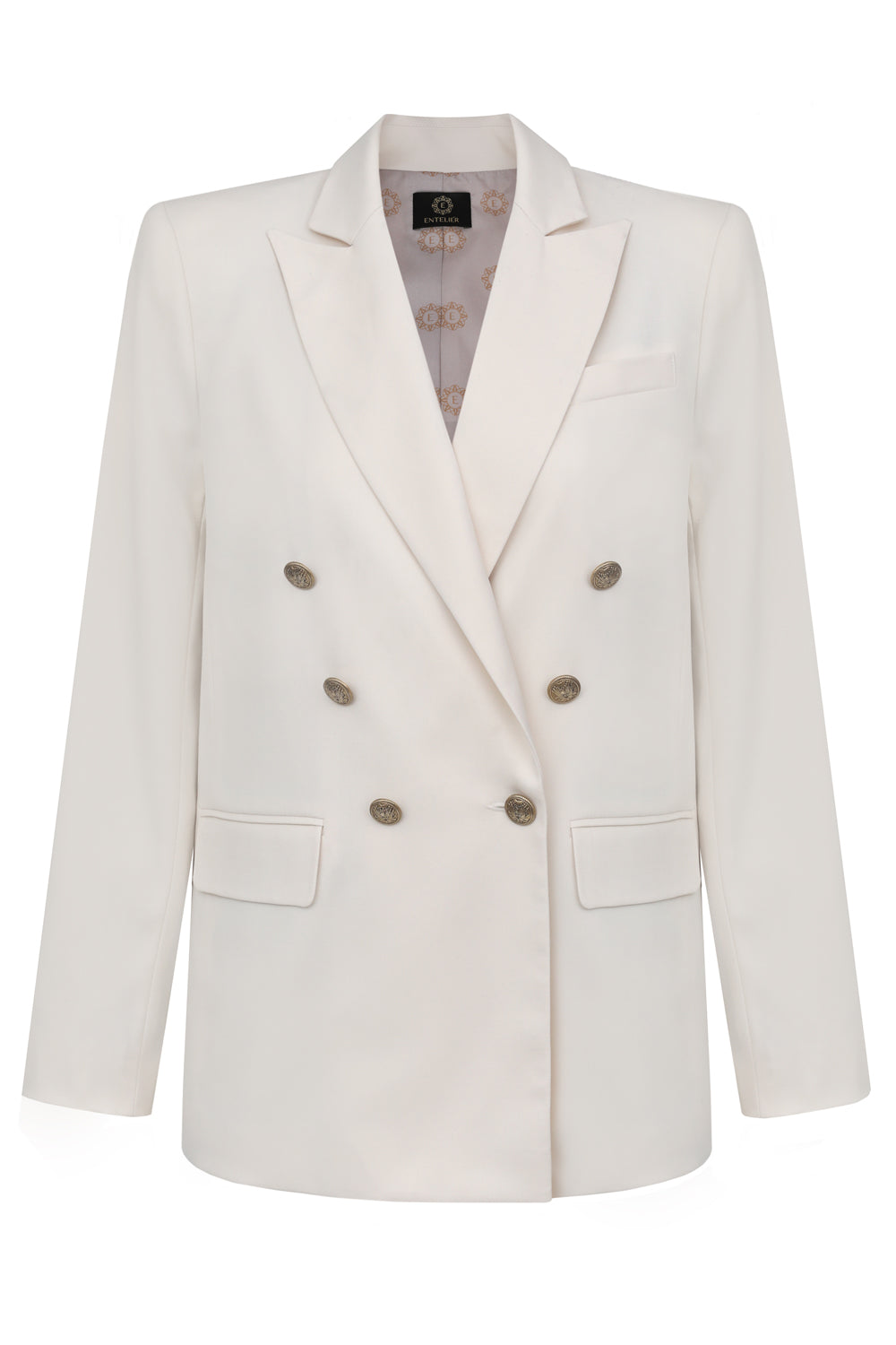 Double-Breasted Blazer Ecru