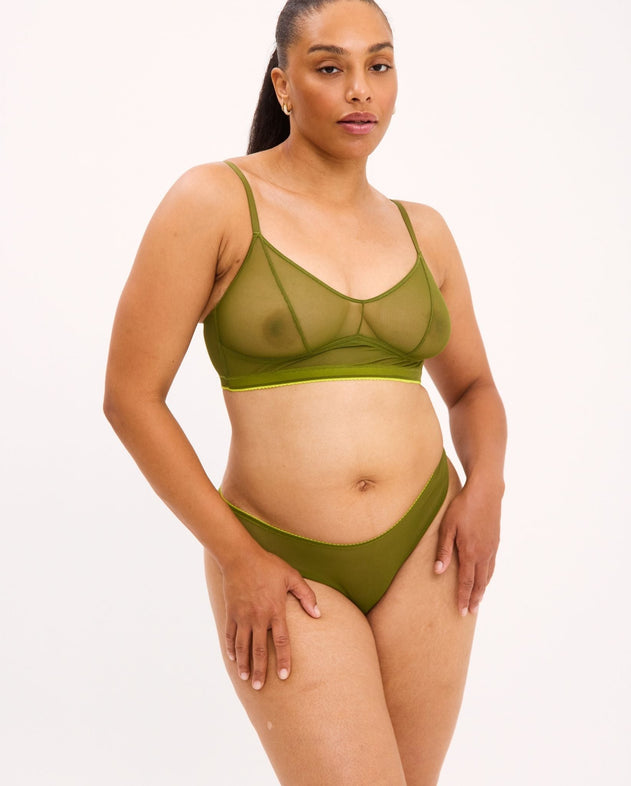 Mesh Balconette Olive