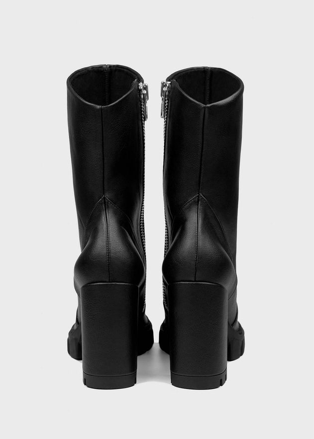 Ritual Ankle Boots Vegea Grape Leather Black