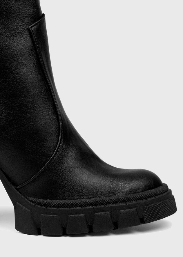 Ritual Ankle Boots Vegea Grape Leather Black
