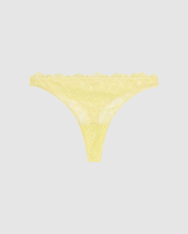 Lace Thong Light Yellow