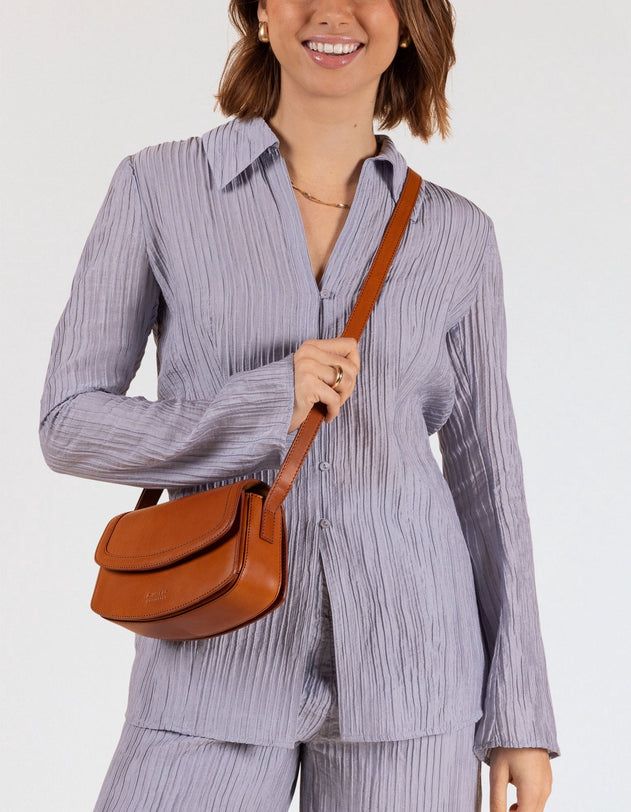 Kendalini Classic Leather Bag Cognac