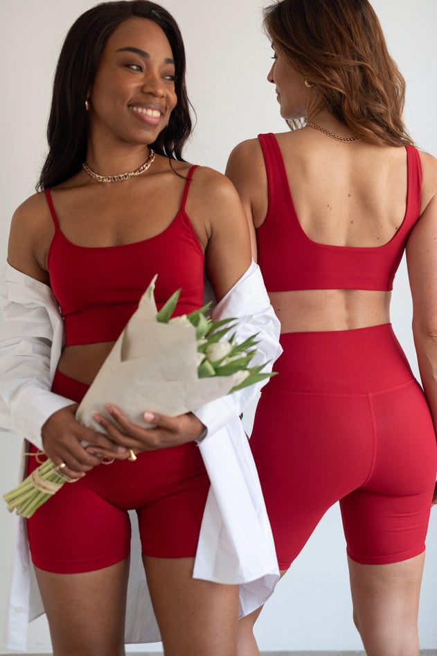 West Biker Shorts Red