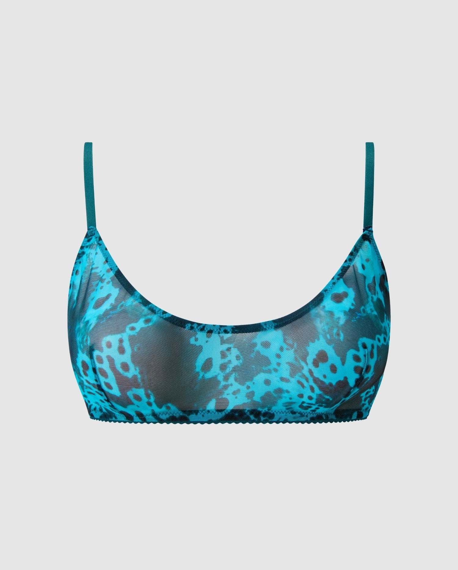 Mesh Scoop Bralette Deep Teal Orchid