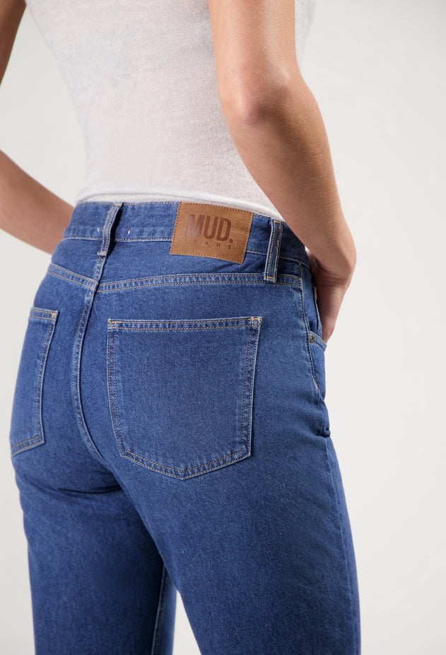 Go Mid Straight Jeans Used Stone
