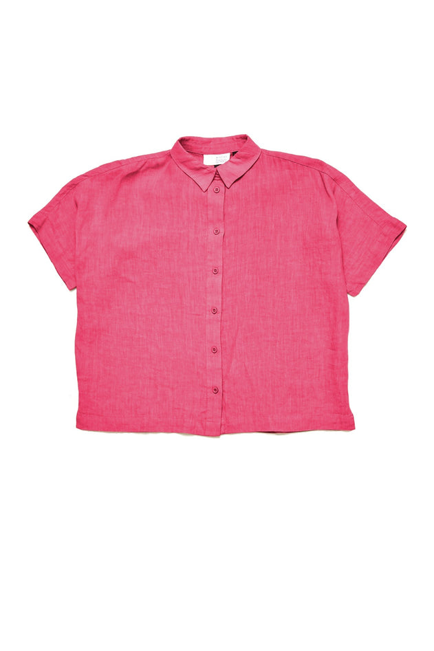 Women's Short Sleeve Linen Shirt
