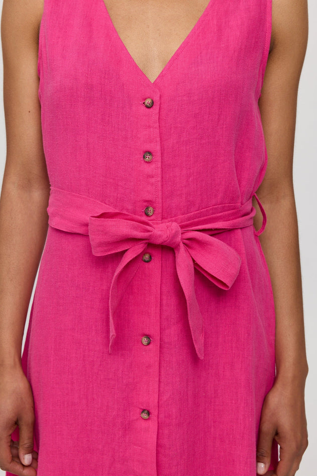 Sleeveless Linen Maxi Dress