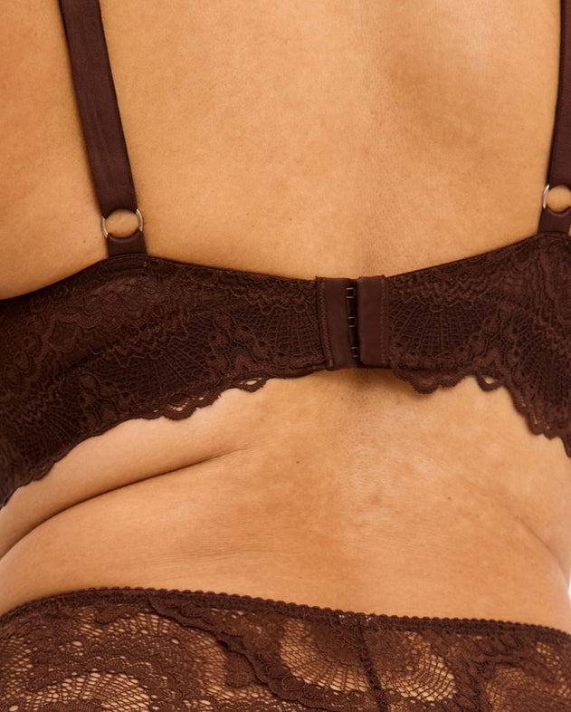 Lace Support Bra Coffee