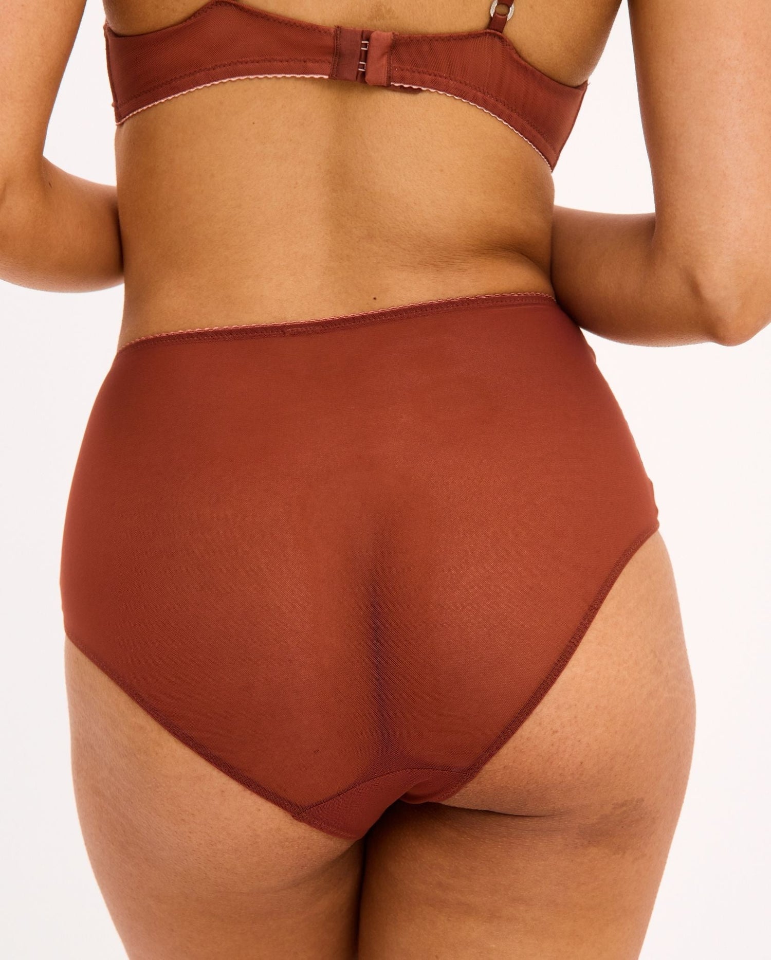 Mesh Highwaist Briefs Rust