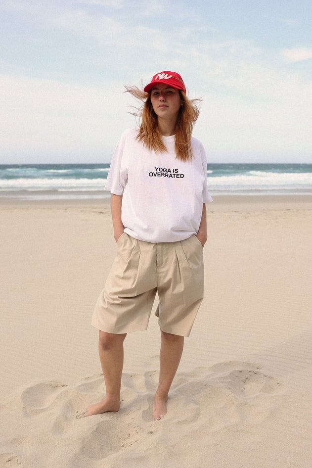 Yoga Is Overrated T-Shirt White