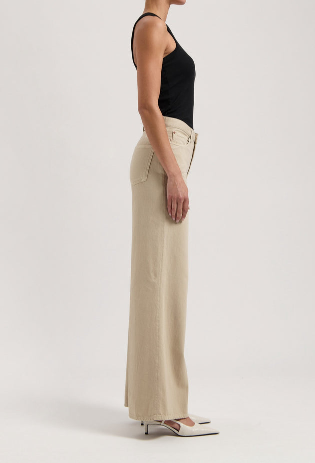Sara High Loose Flow Jeans Sand