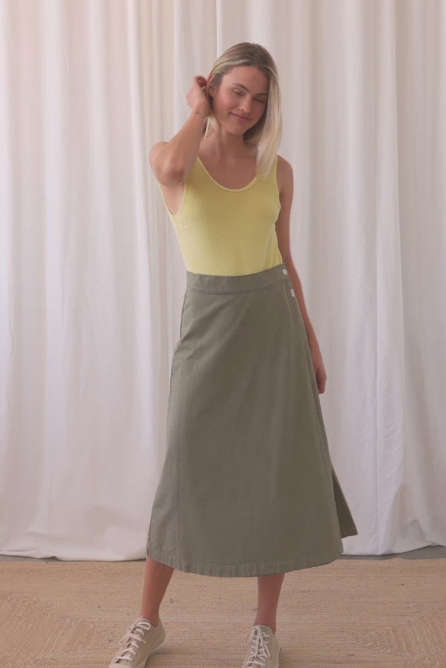 Aspo Skirt Light Khaki - IVALO.COM