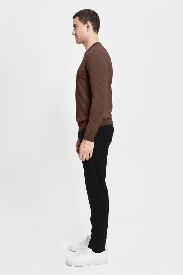 Daniel Extra Fine Merino Wool Pullover Camel