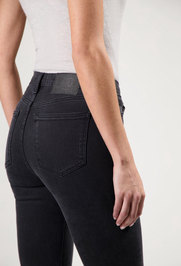 Isy High Flared Jeans Stone Black