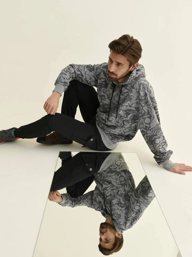 Akvamarini Hoodie Grey Print