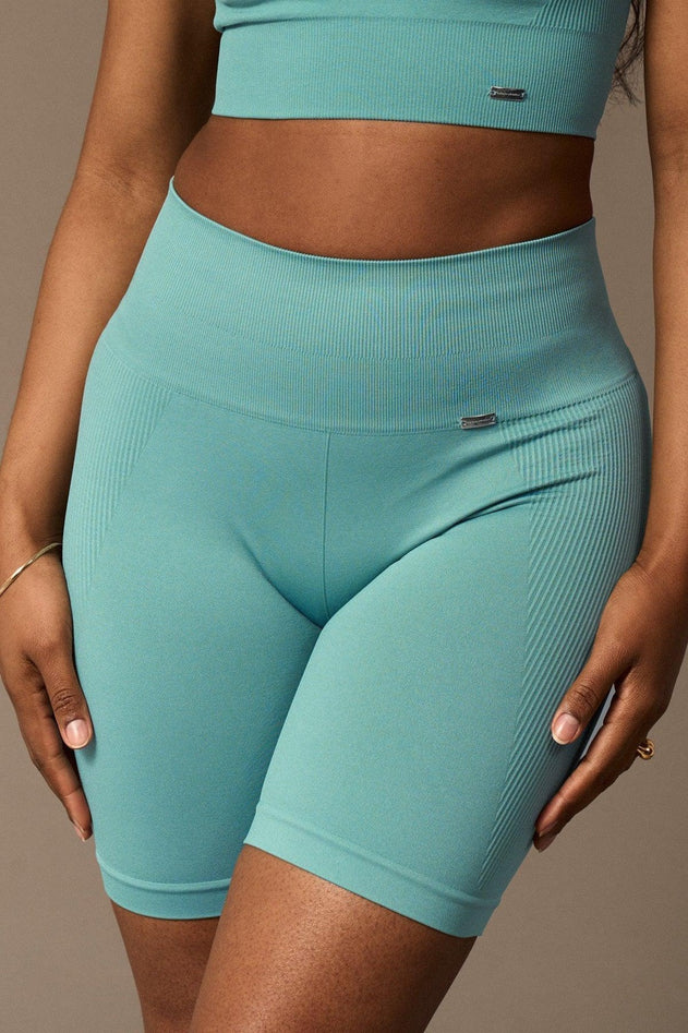 Bliss Push-Up Biker Shorts Smoke Blue