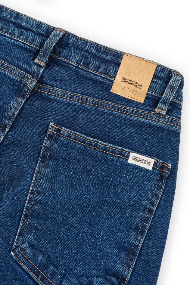 Gueda Momfit Denim Trousers Vintage Blue