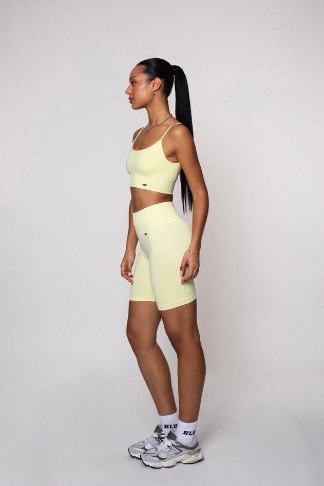 Bliss Push-Up Biker Shorts Butter Yellow