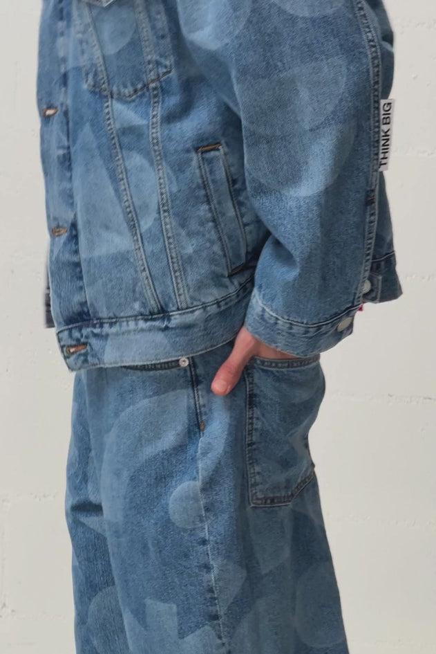 Laser Denim Jacket Blue