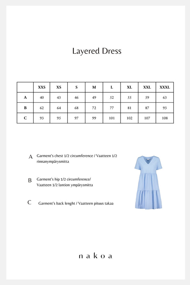 Layered Dress Serenity Blue