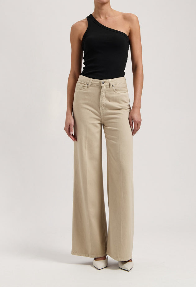Sara High Loose Flow Jeans Sand