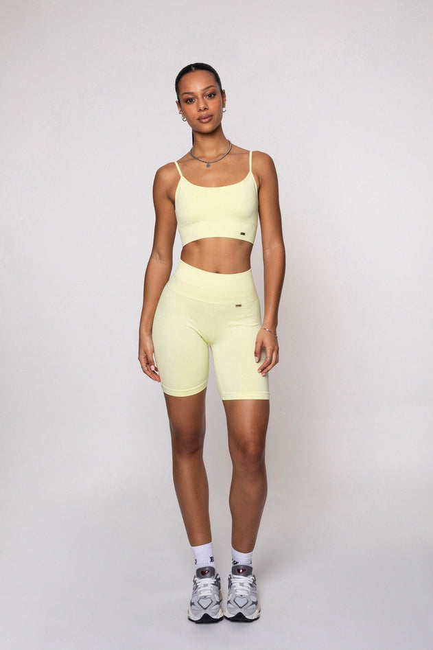 Bliss Push-Up Biker Shorts Butter Yellow