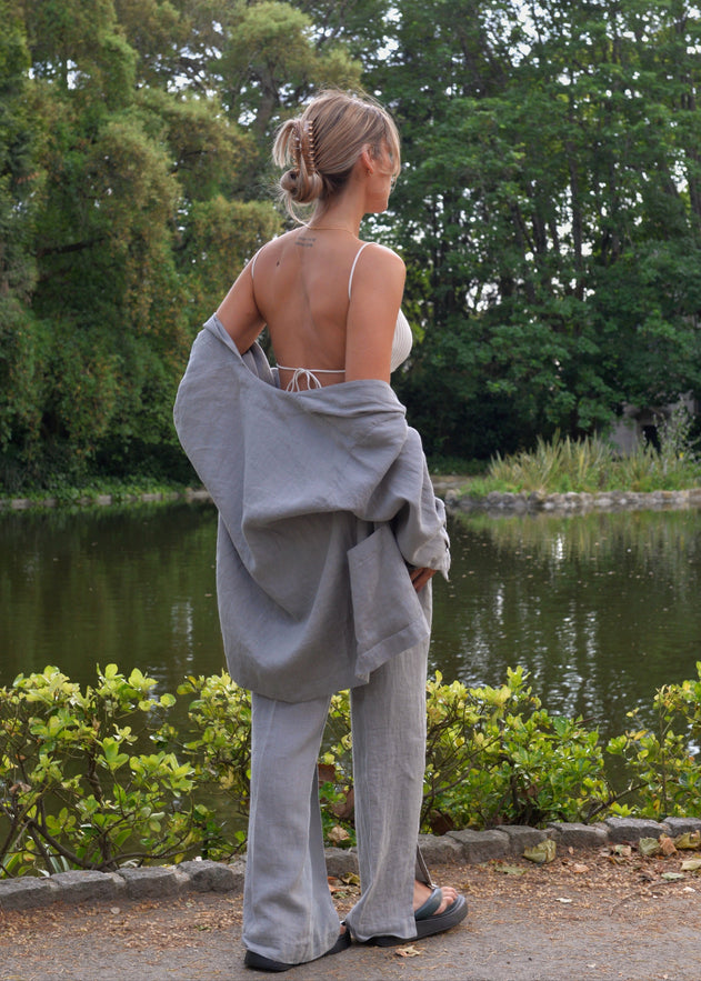 Kuta Linen Jacket Grey