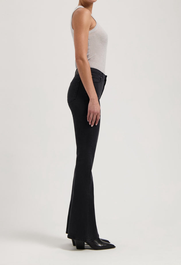 Isy High Flared Jeans Stone Black