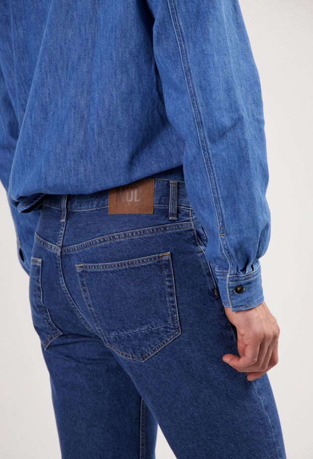 John Mid Straight Jeans Medium Stone