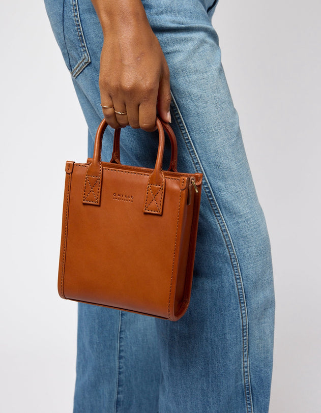 Jackie Classic Leather Mini Bag Cognac