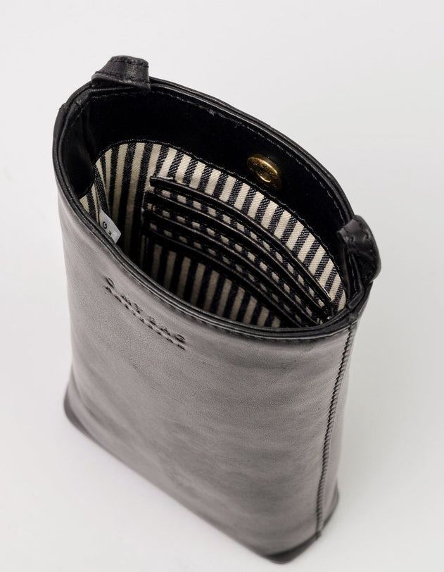 Charlie Phone Bag Classic Leather Black