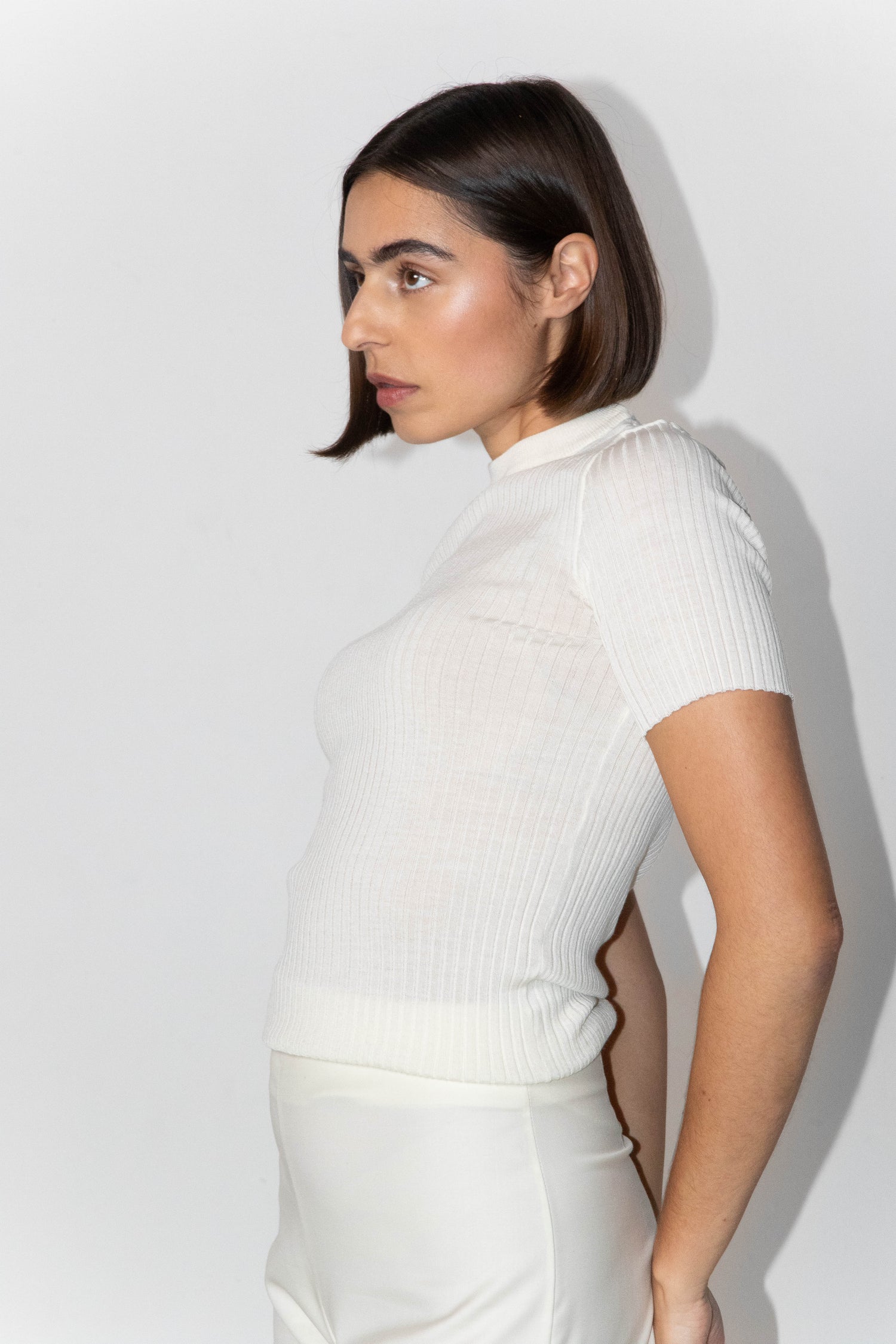 Rhea merino t-shirt wit