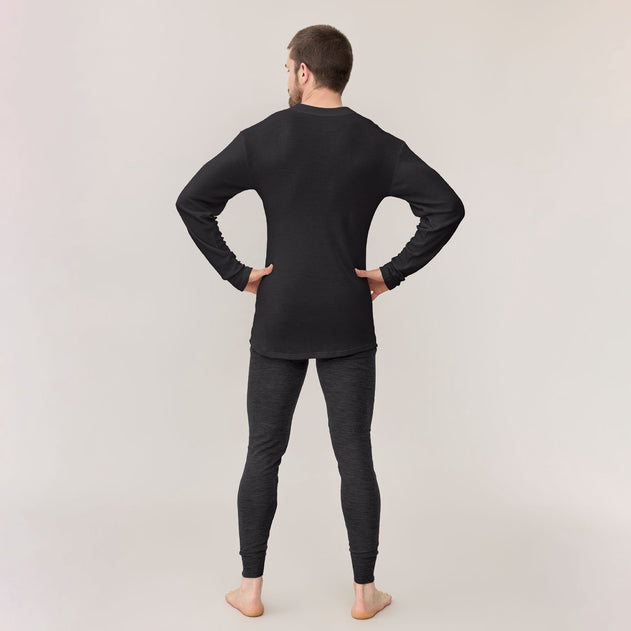 Men's Timmi Long Sleeve Merino Silk Shirt Black