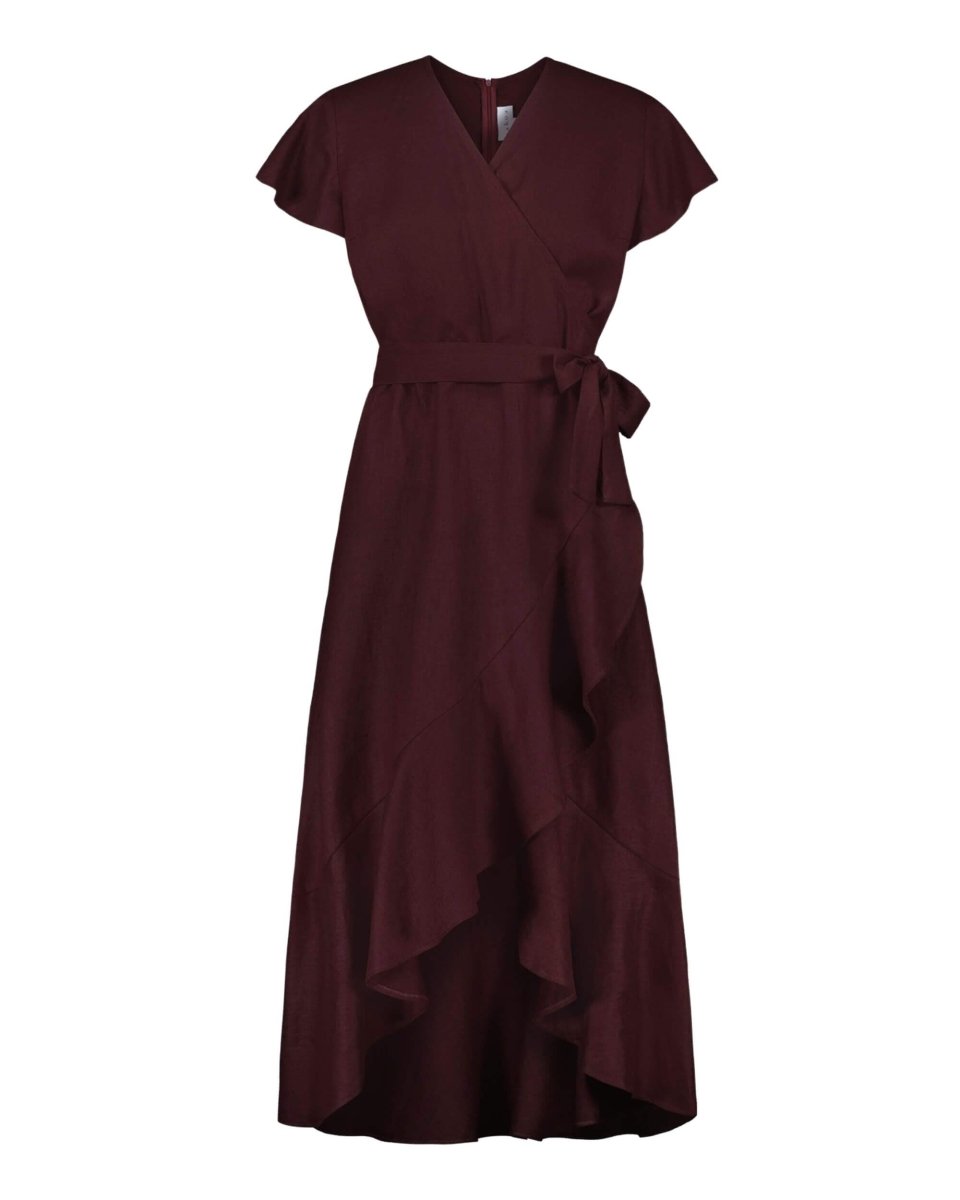 Annika Dress Merlot Red - IVALO.COM