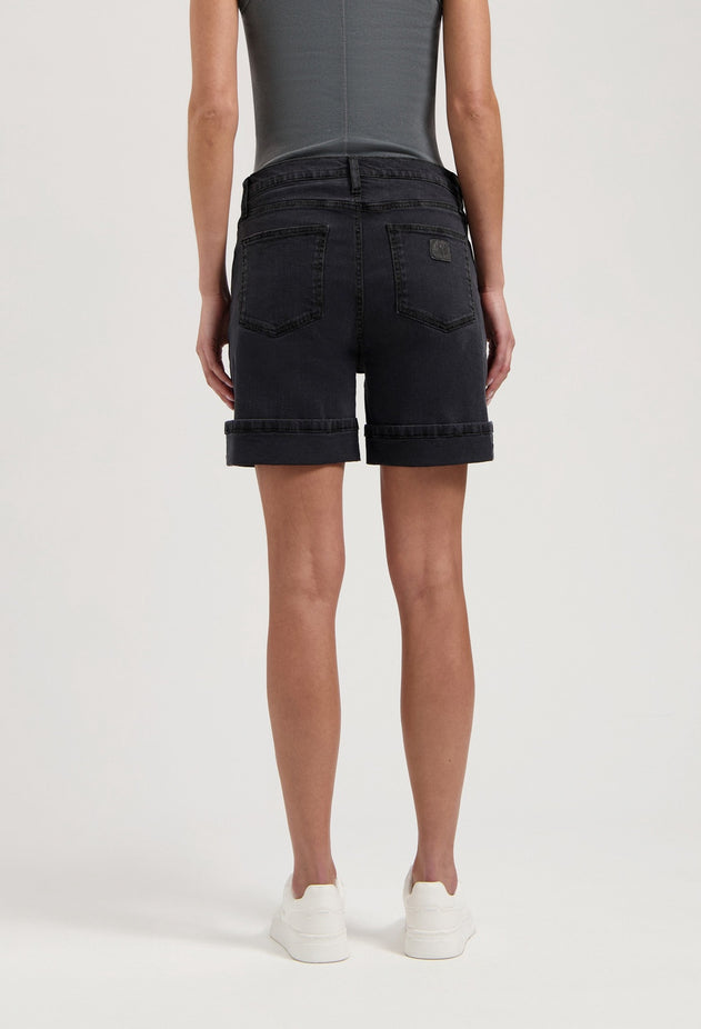 Luna Mid Denim Shorts Black Vintage