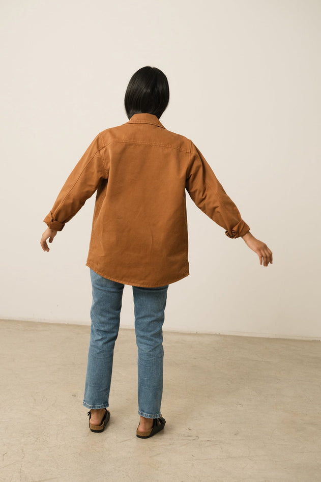Helmut Unisex Organic Cotton Worker Overshirt Terracotta