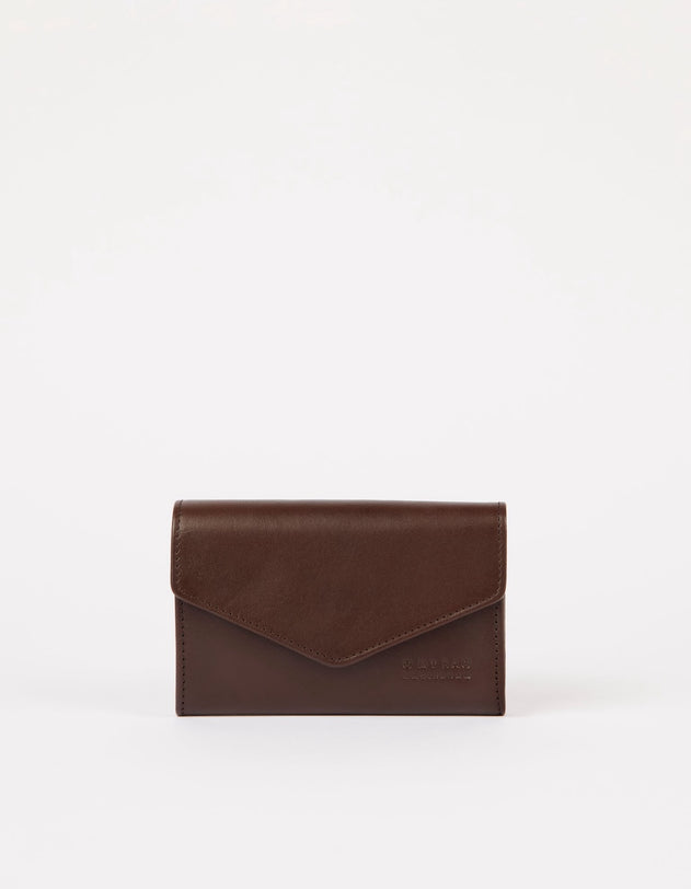 Jo's Purse Classic Leather Chocolate Brown
