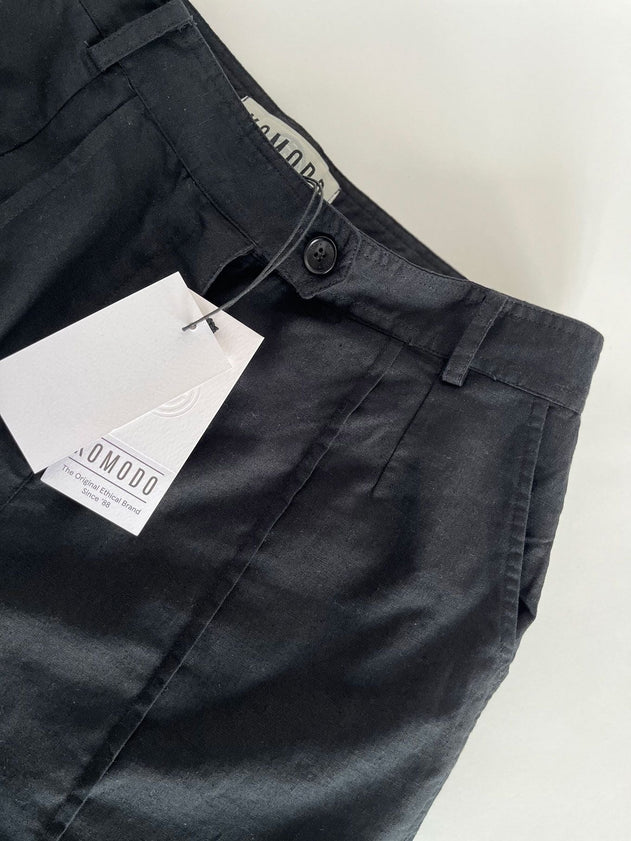 Emmie Organic Linen Cotton Shorts Black