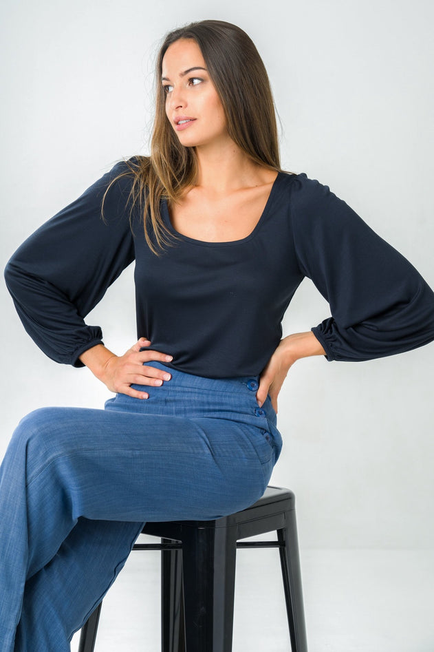 Kalmia Blouse Navy Blue