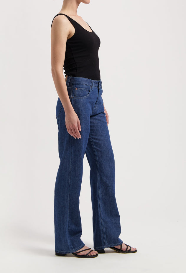 Jamie Mid Loose Flow Jeans Stone Indigo