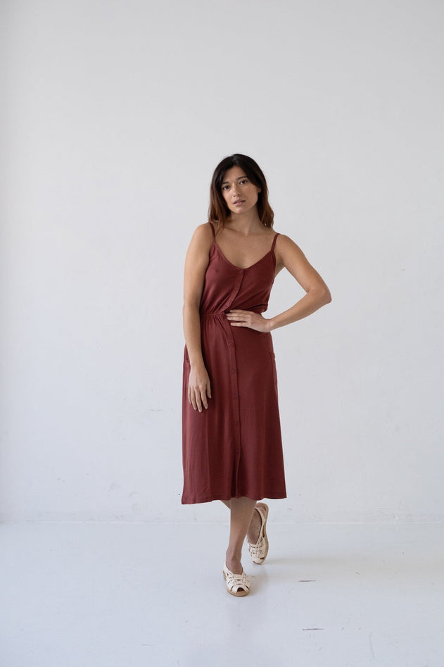 Hiara TENCEL™ Midi Dress in Red